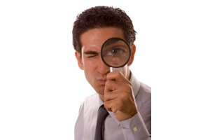 Man with magnifying glass